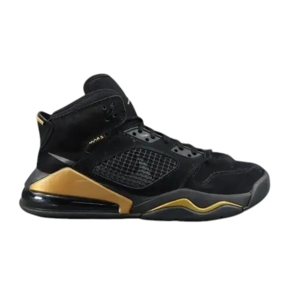 Jordan Mars 270 Sneakers Shoes Youth 7 Nike Air Basketball Athletic Black Gold